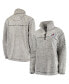 Women's Gray Colorado Avalanche Sherpa Quarter-Zip Pullover Jacket