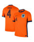 Men's Virgil van Dijk Orange Netherlands National Team 2024 Home Replica Jersey