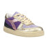 Diadora Mi Basket Low Metal Pigskin Used Lace Up Womens Purple Sneakers Casual 6 - фото #2