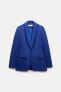Zw collection fitted blazer with tuxedo-style collar