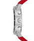 Фото #2 товара Часы и аксессуары Michael Kors мужские Хронограф Каннингем с красным силиконовым браслетом 44мм