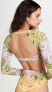 Фото #2 товара Andrea Iyamah 282200 Women's Akacia Bikini Top, Abstract Woodgrain Print, M