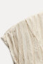 Фото #8 товара Платье из жатой ткани с поясом — zw collection ZARA