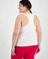 ფოტო #2 პროდუქტის Plus Size Shelf Bra Tank Top, Created for Macy's