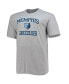 Фото #2 товара Men's Heathered Gray Memphis Grizzlies Big and Tall Heart & Soul T-shirt