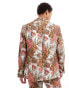 Twisted tailor bold floral jacquard suit jacket in multi