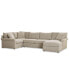 Фото #3 товара Wrenley 138" 4-Pc. Fabric Modular Chaise Sectional Sofa, Created for Macy's