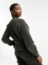 Фото #3 товара Weekday Dion chunky knitted jumper with exaggerated sleeves in dark green melange