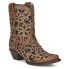 Фото #2 товара Corral Boots Tan Glitter Inlay & Studs Ankle Snip Toe Cowboy Booties Womens Size