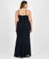 ფოტო #2 პროდუქტის Trendy Plus Size Emma Faux-Pearl Beaded Gown