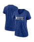 Women's Los Angeles Dodgers Royal K-Bye Tri-Blend V-Neck T-shirt