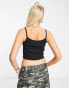 COLLUSION crop cami top in black