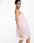 ASOS DESIGN embroidered voile mini babydoll cami dress in lilac