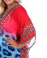 Фото #3 товара Plus Size Criss-Cross Neckline Animal Print Caftan Top