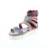 Фото #4 товара Bed Stu Artemia F395015 Womens Gray Leather Slip On Platform Sandals Shoes