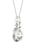 Фото #6 товара Twinkling Diamond Star diamond Teardrop Halo 18" Pendant Necklace (1/4 ct. t.w.) in 10k White Gold