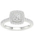 Фото #4 товара Кольцо Macy's Diamond Cushion Double Halo ENG