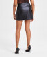 Фото #2 товара Women's Faux-Leather Mini Skirt, Created for Macy's