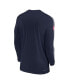 Men's Navy New England Patriots Sideline Coach UV Performance Long Sleeve T-Shirt Синий, 4XL - фото #2