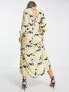 Vero Moda Aware maxi dress in yellow floral print