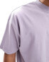 ASOS DESIGN essential oversized high neck t-shirt in lilac