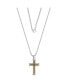 Stainless Steel (316L) Two Tone Cross Necklace