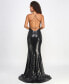 Фото #2 товара Juniors' Sequined Strappy-Back Evening Gown