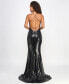 ფოტო #2 პროდუქტის Juniors' Sequined Strappy-Back Evening Gown