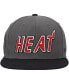 Men's Gray, Black Miami Heat Hardwood Classics 20th Anniversary Born and Bred Fitted Hat