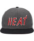 ფოტო #3 პროდუქტის Men's Gray, Black Miami Heat Hardwood Classics 20th Anniversary Born and Bred Fitted Hat