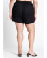 Фото #3 товара Plus Size Linen Skort With Beads - 14, Black Onyx