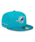 Фото #1 товара Men's Aqua Miami Dolphins Active Ballistic 59FIFTY Fitted Hat