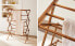 Vertical folding wooden clothes horse