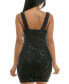 Фото #2 товара Juniors' Sequin Boucle Sleeveless Bodycon Dress