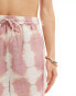 Iisla & Bird tie dye beach short co-ord in pink