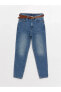 Фото #6 товара LCW Jeans Beli Kemerli Mom Fit Kadın Jean Pantolon