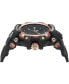 Фото #2 товара Men's Combat Black Silicone Strap Watch 50mm