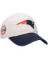 Men's Cream, Navy New England Patriots Sidestep Clean Up Adjustable Hat