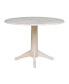 Фото #2 товара 42" Round Dual Drop Leaf Pedestal Table