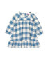 Little Girls Long Sleeve Ruffle Hem Dress