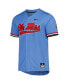 ფოტო #3 პროდუქტის Men's Powder Blue Ole Miss Rebels Full-Button Replica Baseball Jersey