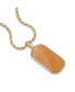 Yellow Lace Agate Gemstone Yellow Gold Plated Sterling Silver Men Tag With Chain