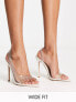 Фото #1 товара Simmi London Wide Fit Franca embellished heels in ivory satin