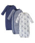 ფოტო #1 პროდუქტის Baby Girl Organic Kimono Gown 3-Pack