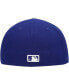 ფოტო #5 პროდუქტის Men's Royal Los Angeles Dodgers Logo White 59FIFTY Fitted Hat