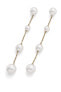 Фото #1 товара Oceanides 23080G long gold-plated pearl earrings