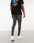 ASOS DESIGN spray on jeans with power stretch in washed black