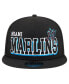 Фото #4 товара Men's Black Miami Marlins Game Day Bold 9FIFTY Snapback Hat