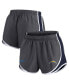 Фото #1 товара Women's Charcoal Los Angeles Chargers Logo Performance Tempo Shorts