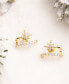 ფოტო #3 პროდუქტის Gold-Tone Pavé Star Split-Hoop Earrings